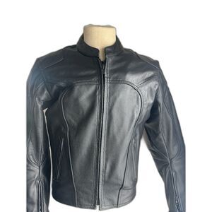 BILT Motorcycle Men Leather Jacket US 40 Mesh Padded Motocross Riding Jacket EUC